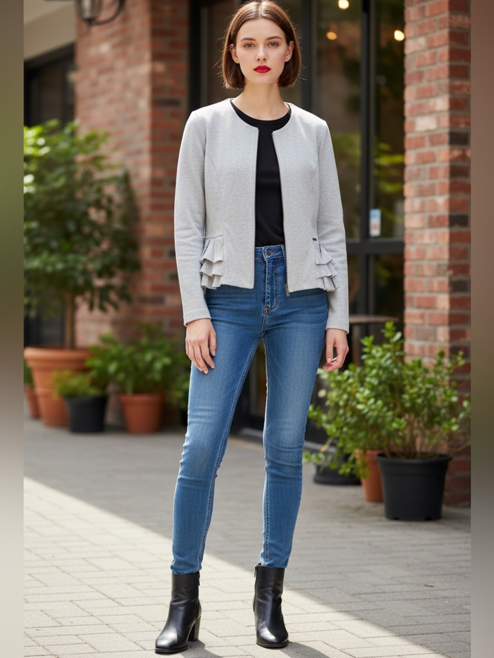 Burberry 14 Y Light Gray Cotton Jacket